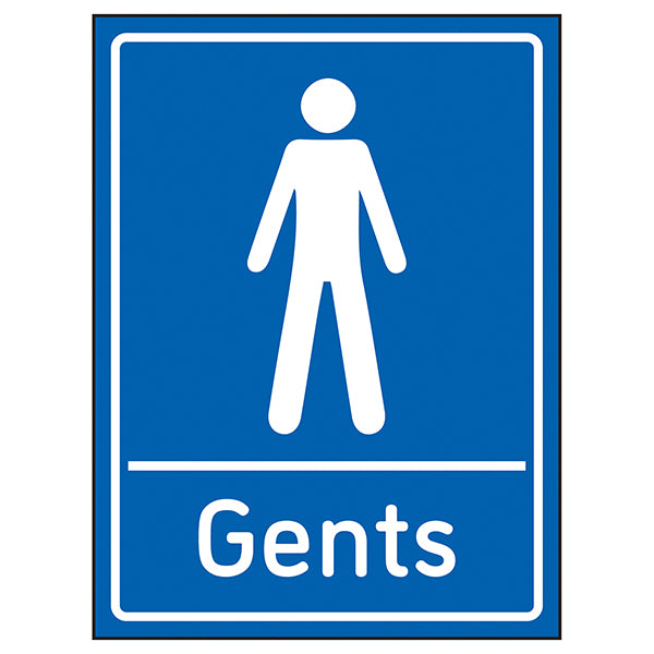 Gents Toilets Safety Sign High Visibility For Facilities