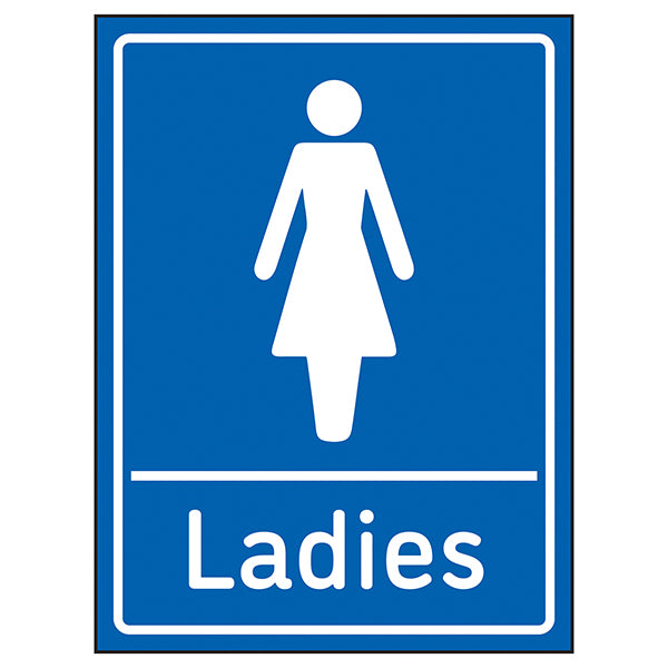 Ladies Toilets Safety Sign EN ISO 7010 Clear For Businesses