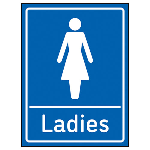 Ladies Toilets Safety Sign EN ISO 7010 Clear For Businesses
