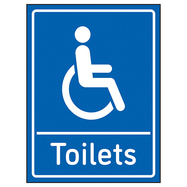 Disabled Toilets Safety Sign High Visibility For Facilities