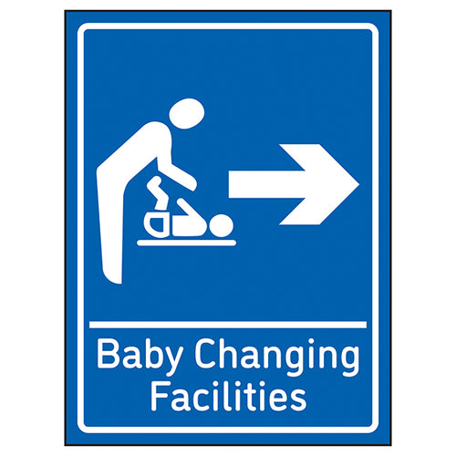 Baby Changing Facilities Safety Sign Public Arrow Adhesive