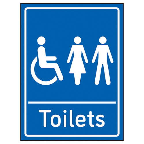 Mixed Toilets Safety Sign Clear EN ISO 7010 For Facilities