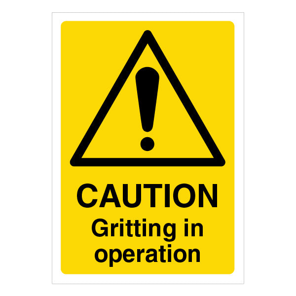 Caution Gritting In Operation - A4