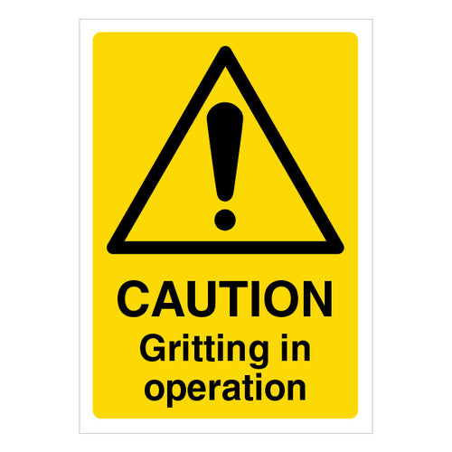 Caution Gritting In Operation - A4