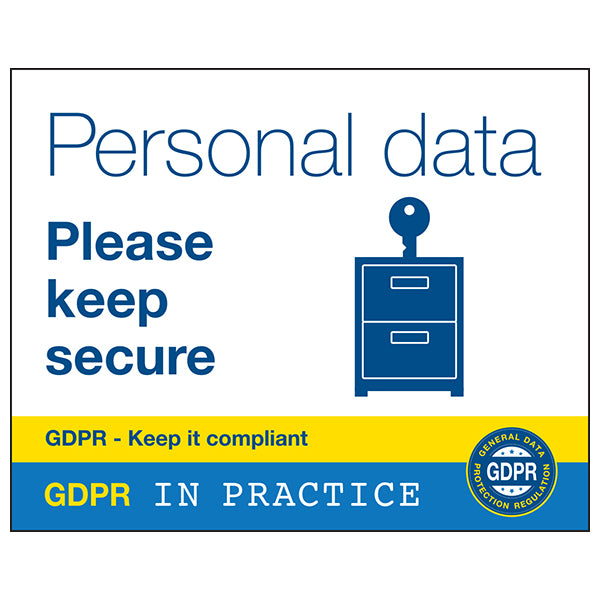 GDPR Sticker - Personal Data Please Keep Secure