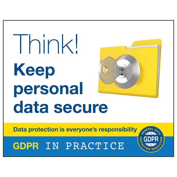 GDPR Sticker - Think Keep Personal Data Secure