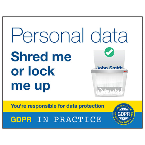 GDPR Sticker - Personal Data Shred Me Or Lock Me Up