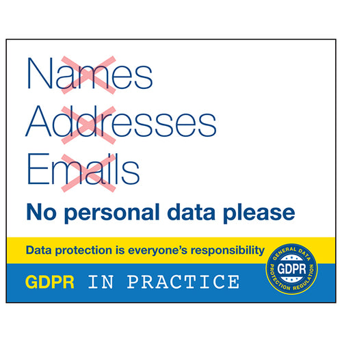 GDPR Sticker - Names Adresses, Emails Crossed Out