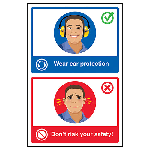 Wear Ear Protection Safety Sign Essential For Workers