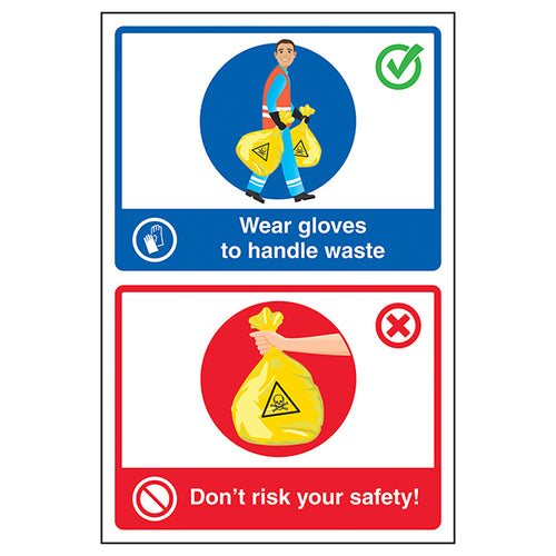 Wear Gloves Safety Sign For Workplace Protection Staff