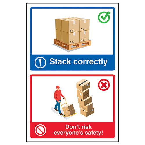 Stack Correctly Safety Sign Essential Workplace Guide