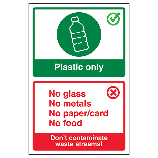 Plastic Only Safety Sign Essential For Workplace Guide