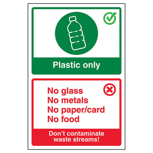 Plastic Only Safety Sign Essential For Workplace Guide