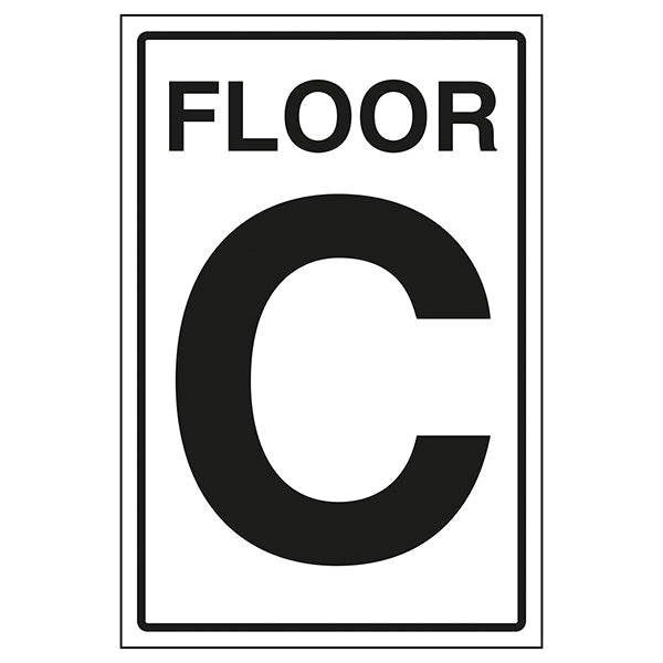 Floor C Safety Sign Clear Stairway Wayfinding For Staff