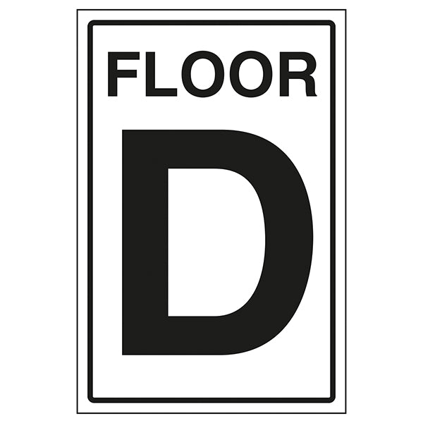 Floor D Safety Sign Clear Wayfinding For Office Visitors