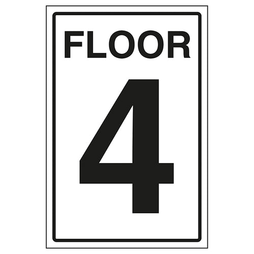 Floor 4 Safety Sign Clear Wayfinding For Visitors And Staff