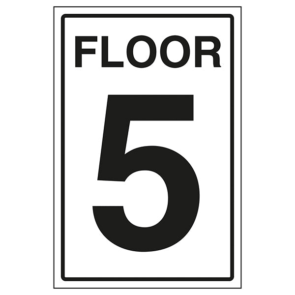 Floor 5 Safety Sign Clear Wayfinding For Visitors Staff
