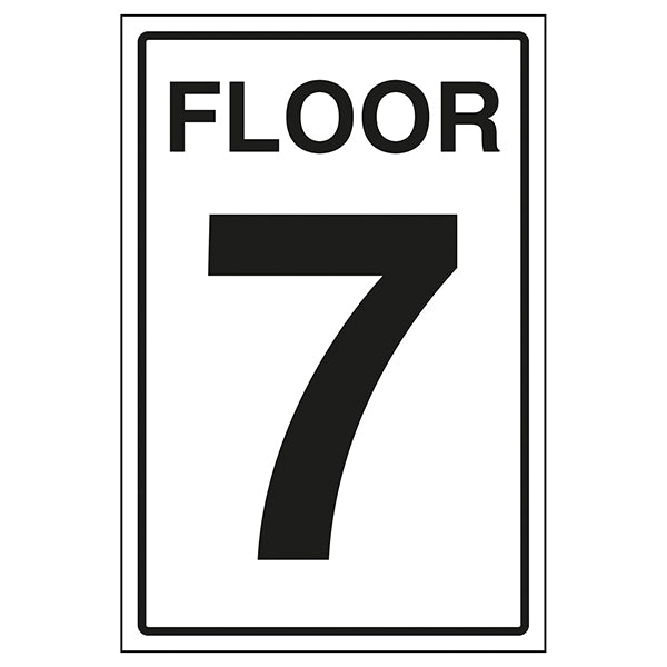 Floor 7 Safety Sign Clear Navigation For Visitors Staff