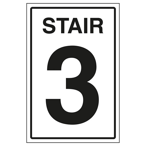 Stairway Safety Sign Clear Floor ID For Staff Visitors
