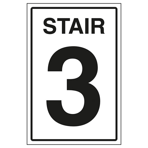 Stairway Safety Sign Clear Floor ID For Staff Visitors