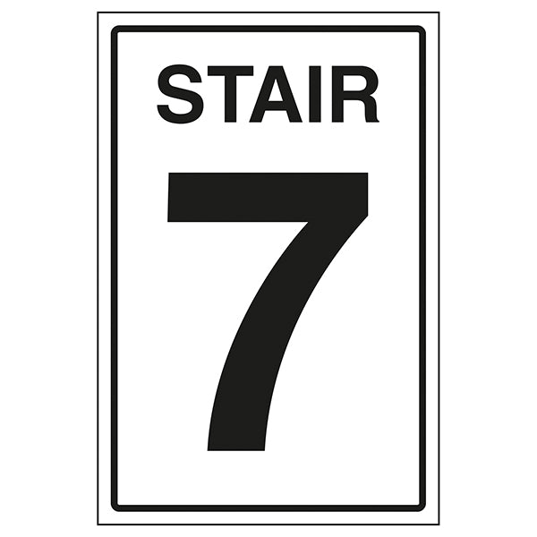 Stair 7 Clear Stair Safety Sign For Staff And Visitors