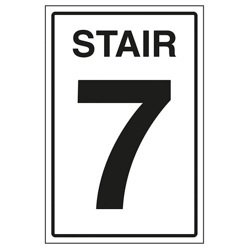 Stair 7 Clear Stair Safety Sign For Staff And Visitors