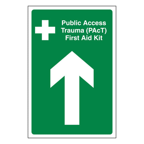 PAcT First Aid Kit Arrow Up Safety Sign For Public Use