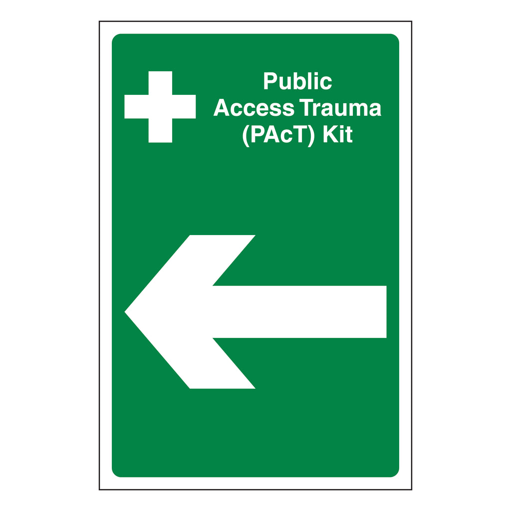 PAcT Kit Arrow Left Safety Sign Fast Locator For Staff
