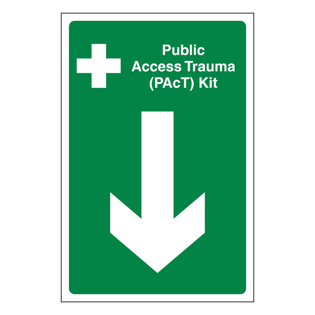 PAcT Kit Arrow Down Safety Sign Fast Location For Public