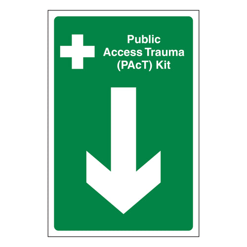 PAcT Kit Arrow Down Safety Sign Fast Location For Public