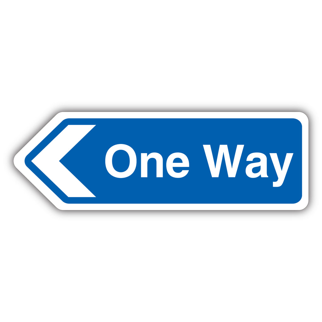 One Way Arrow Left Safety Sign For Car Park Guidance