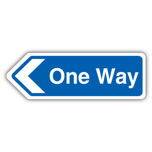 One Way Arrow Left Safety Sign For Car Park Guidance