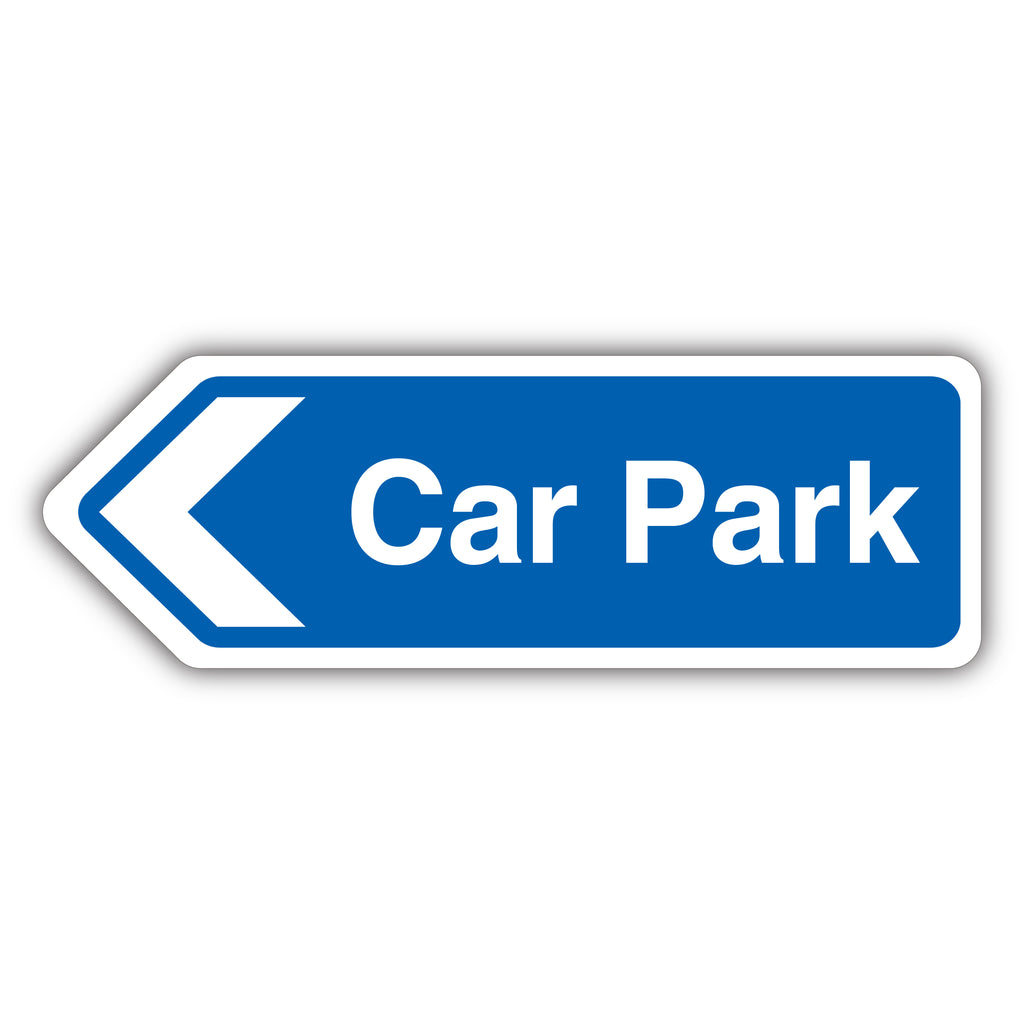 Car Park Arrow Left Safety Sign High Visibility For Staff