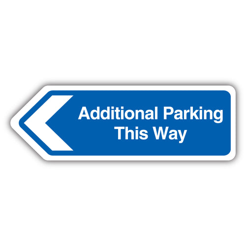 Car Park Arrow Left High Visibility Safety Sign For Drivers