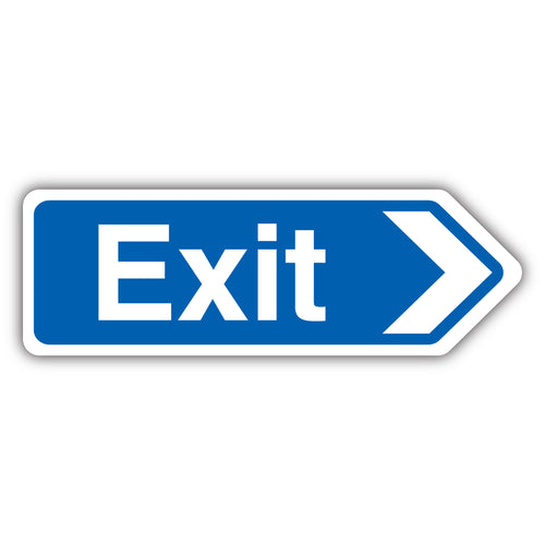 Exit Arrow Right Safety Sign High Visibility For Car Park