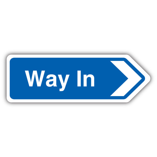 Way In Arrow Right Safety Sign High Visibility For Visitors