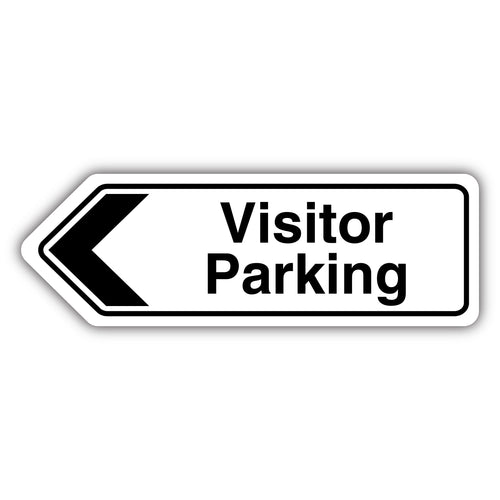Visitor Parking Safety Sign Arrow Left Durable For Visitors