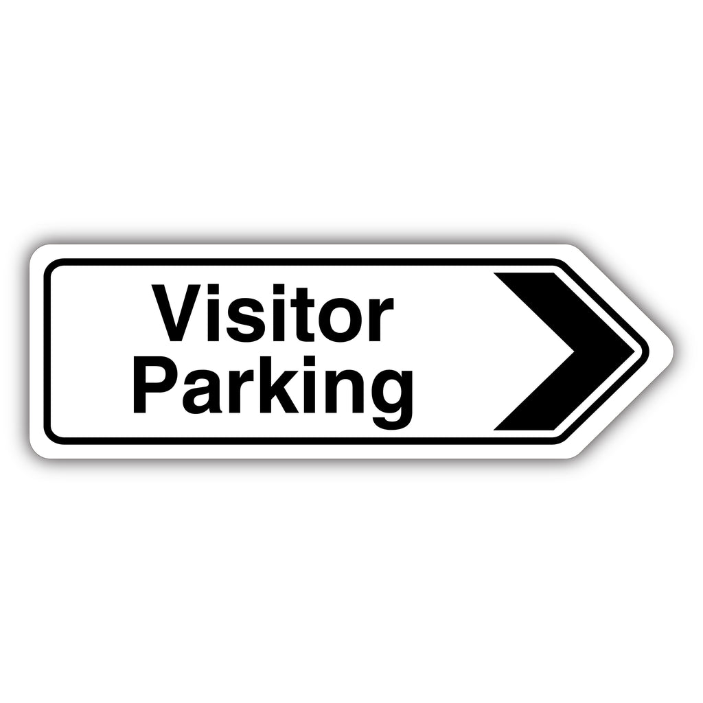 Visitor Parking Arrow Right Safety Sign Clear Guide