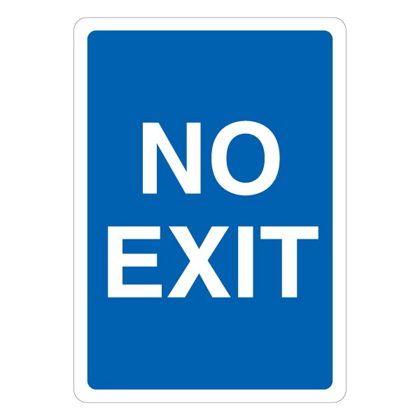 No Exit Safety Sign Durable Reflective For Car Parks