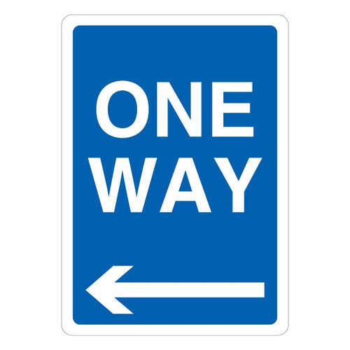 One Way Arrow Left Safety Sign Essential Car Park Guide