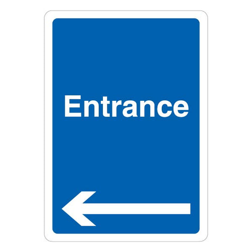 Entrance Left Arrow Safety Sign Clear Direction For Visitor