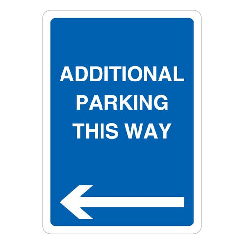 Parking Directional Safety Sign Blue Arrow Left For Staff