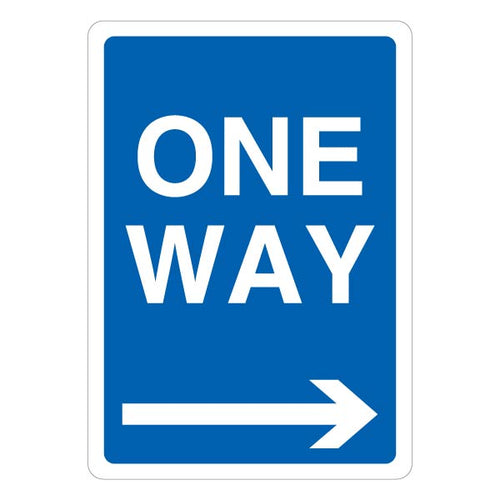 One Way Arrow Right Safety Sign High Vis For Car Parks