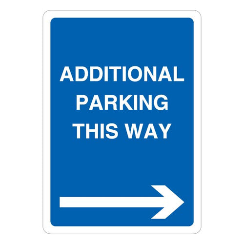 Additional Parking Arrow Right Safety Sign For Visitors