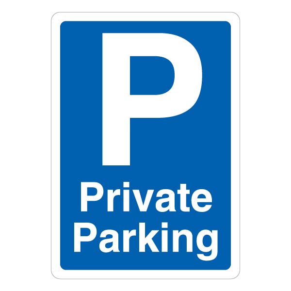 Private Parking Mandatory Blue Safety Sign For Businesses