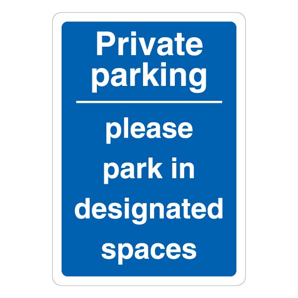 Private Parking Safety Sign Clear Durable For Managers