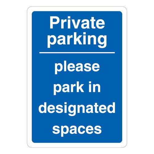 Private Parking Safety Sign Clear Durable For Managers