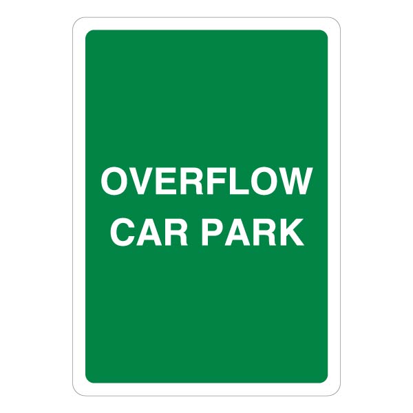 Overflow Car Park Safety Sign Essential Durable For Staff