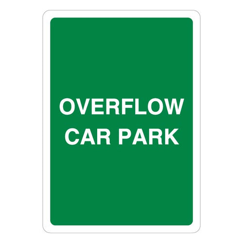 Overflow Car Park Safety Sign Essential Durable For Staff