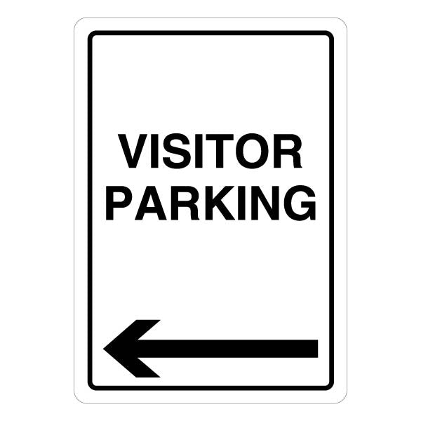 Visitor Parking Arrow Left Safety Sign Durable Workplace